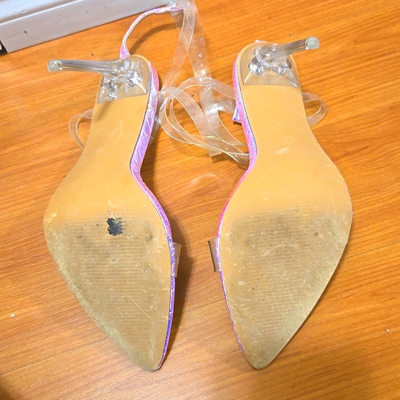 Mermaid monochrome strappy heels - Picture 4 of 6